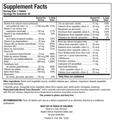 Bio-Multi Plus Fe & Cu Free (90 ct) by Biotics Research