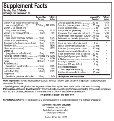 Bio-Multi Plus Iron Free (90 ct) by Biotics Research