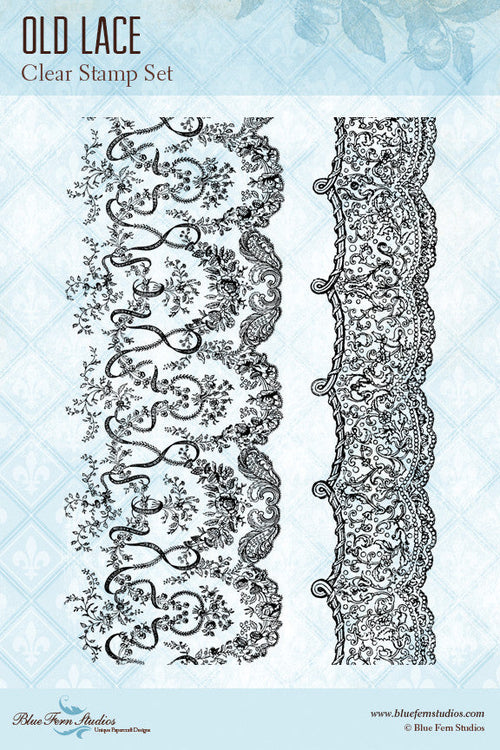 Blue Fern Stamp - Old Lace Stamp Set *