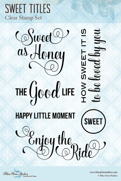 Blue Fern Stamp - Sweet Titles Stamp