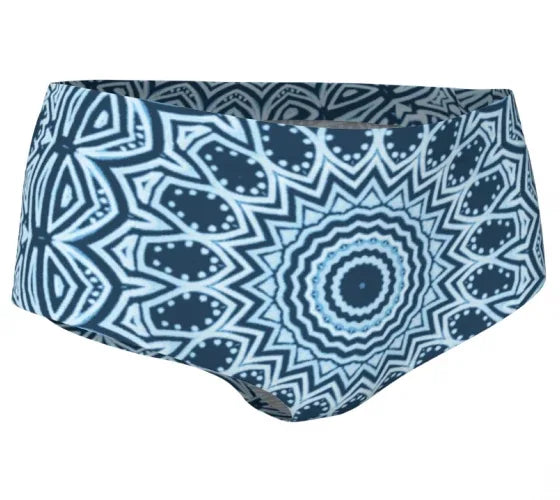 Blue Mandala Mini Shorts - Yelena Noah Designs