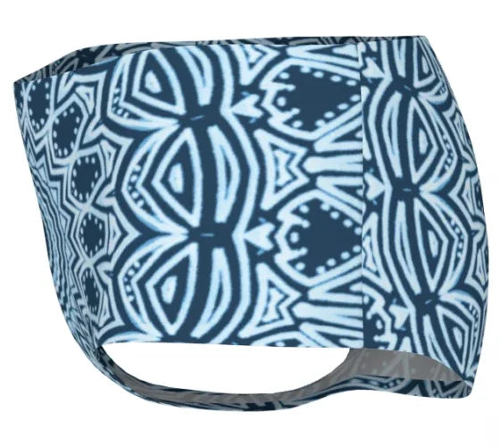 Blue Mandala Mini Shorts - Yelena Noah Designs
