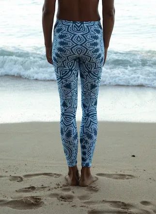 Blue Mandala Yoga Pant - Yelena Noah Designs