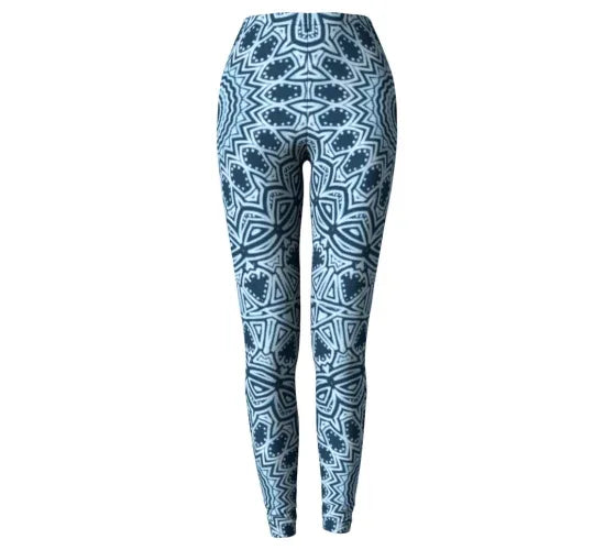 Blue Mandala Yoga Pant - Yelena Noah Designs