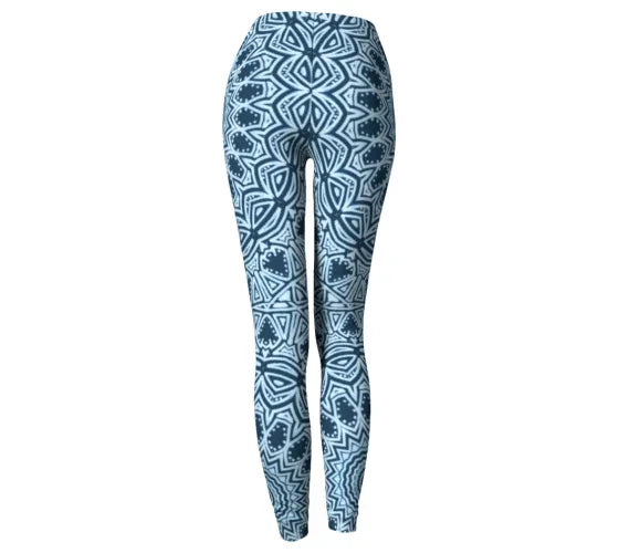 Blue Mandala Yoga Pant - Yelena Noah Designs
