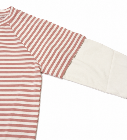 💗 blush stripe long sleeve tee