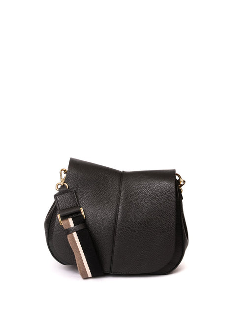 GIANNI CHIARINI borsa a spalla helena round nera 6036 HELENA ROUND-001