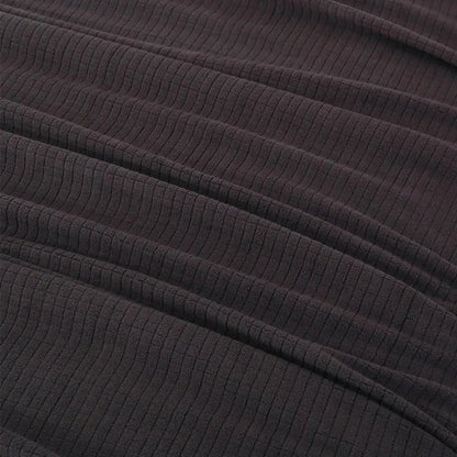 BPS Collection Grid Pattern Fleece Blankets Charcoal - Rifz Textiles Inc