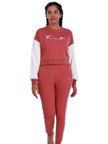 Brick Red Side Taped Detail Joggers