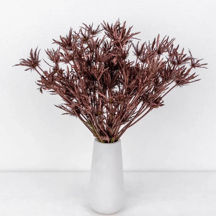 Bronze Rose Gold Tinted Thistle Flower