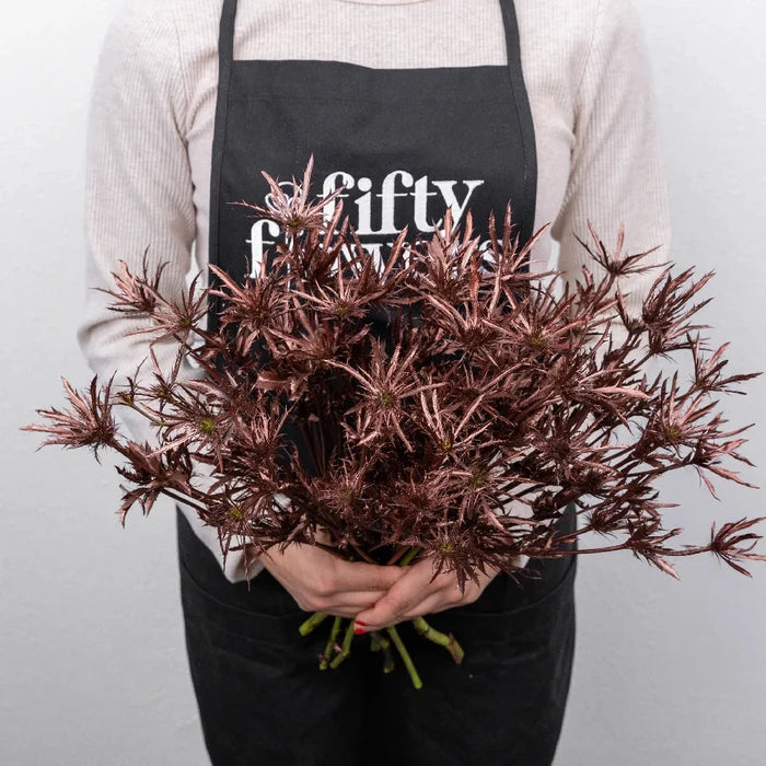 Bronze Rose Gold Tinted Thistle Flower