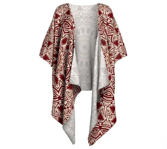 Burgundy Mandala Kimono - Yelena Noah Designs