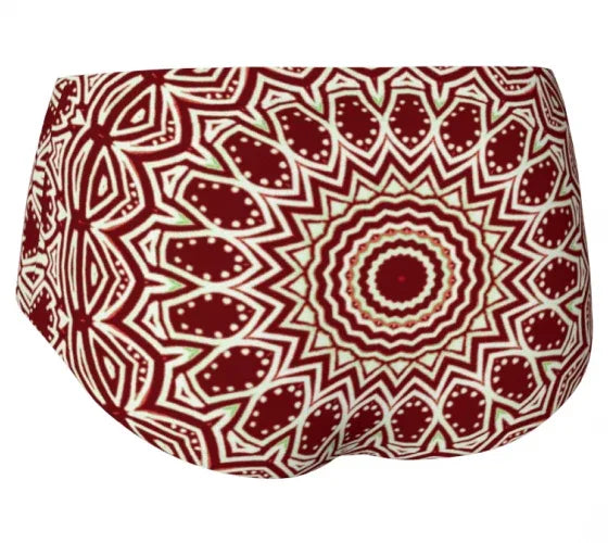 Burgundy Mandala Mini Shorts - Yelena Noah Designs