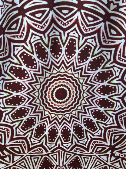 Burgundy Mandala Mini Shorts - Yelena Noah Designs