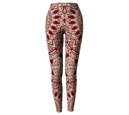 Burgundy Mandala Yoga Pant - Yelena Noah Designs