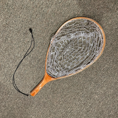 Burled Wood Rubber Bag Landing Net