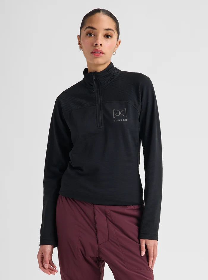 Product image of Women's Burton [ak] Helium Grid Quarter-Zip Fleece[Variant:True Black]