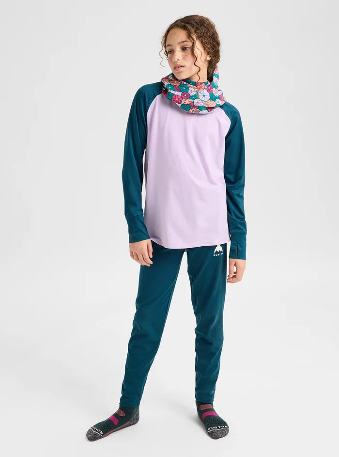 Product image of Kids' and Toddlers' Burton Midweight Base Layer Set[Variant:Atlantic Teal / Moondust Purple]