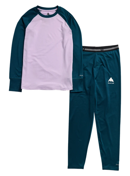 Product image of Kids' and Toddlers' Burton Midweight Base Layer Set[Variant:Atlantic Teal / Moondust Purple]