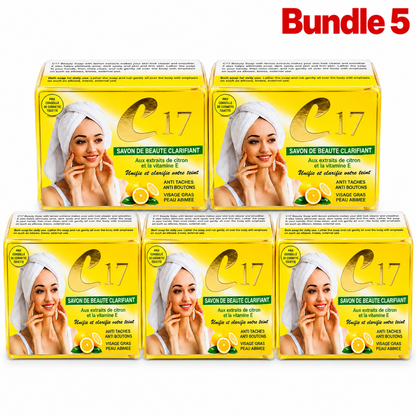 C17 Clarifying Beauty Soap with Lemon and Vitamin E, a refreshing cleansing bar designed to remove impurities and promote smooth, fresh, and radiant-looking skin.