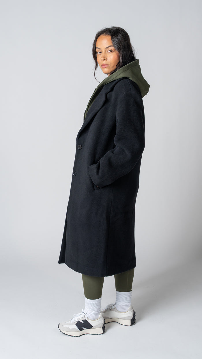 Caitlin Wool Coat in Black - view 2
