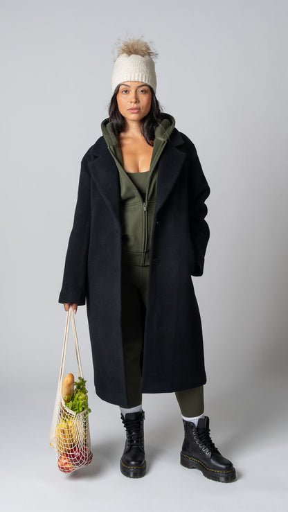Caitlin Wool Coat in Black - view 6