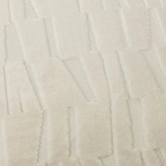 Calypso Ivory Velvet Pattern Cushion Cover - 50x50cm Textiles