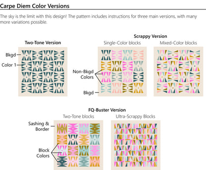 Carpe Diem Quilt Pattern | Eudaimonia Studio