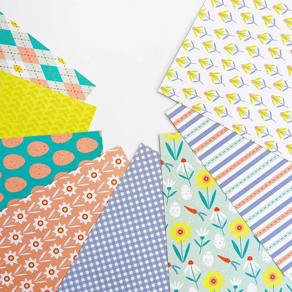 Catherine Pooler - Patterned Paper - Easterpalooza. Let's celebrate the season with the Easterpalooza Patterned Paper. This bright and vibrant pack is full of easter and spring inspired prints and patterns. Available at Embellish Away located in Bowmanville Ontario Canada.