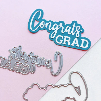 Catherine Pooler - Word Die - Congrats Grad. Celebrate all the graduates in your life with the Congrats Grad Word Die. Available at Embellish Away located in Bowmanville Ontario Canada.