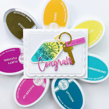 Catherine Pooler - Word Die - Congrats Grad. Celebrate all the graduates in your life with the Congrats Grad Word Die. Available at Embellish Away located in Bowmanville Ontario Canada. Example by brand ambassador.