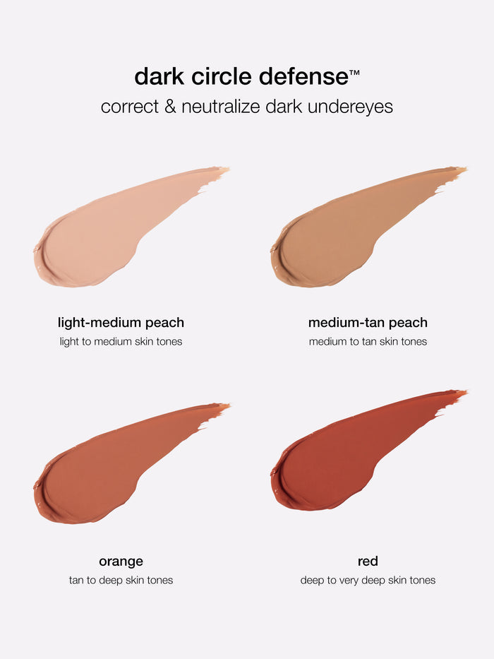tarte cosmetics face card never declines cc undereye corrector shades to correct and neutralize dark undereyes