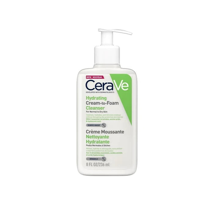 CeraVe Cream-to-Foam Cleanser with Amino Acids for Normal to Dry Skin 236ml