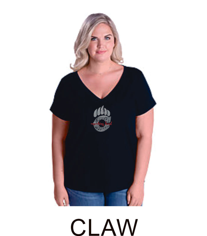 Chap Band Curvy Ladies Tee- 4 Designs- Matte or Glitter