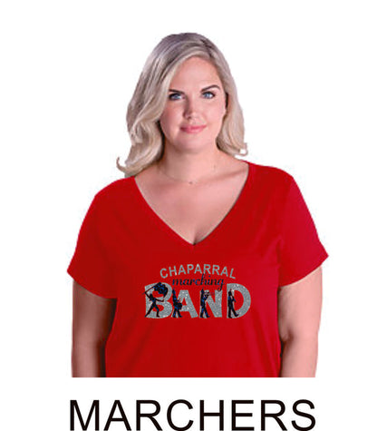 Chap Band Curvy Ladies Tee- 4 Designs- Matte or Glitter