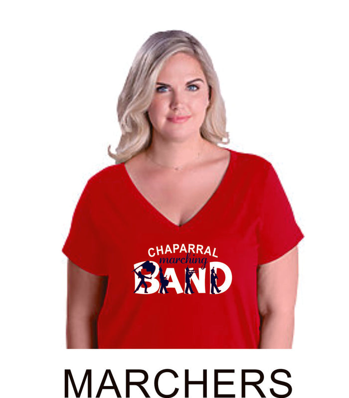 Chap Band Curvy Ladies Tee- 4 Designs- Matte or Glitter
