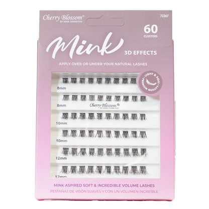 Cherry Blossom 3D Effects Mink Cluster Eyelashes 60pcs