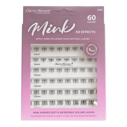 Cherry Blossom 3D Effects Mink Cluster Eyelashes 60pcs