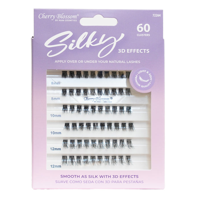 Cherry Blossom 3D Effects Silky Cluster Eyelashes 60pcs