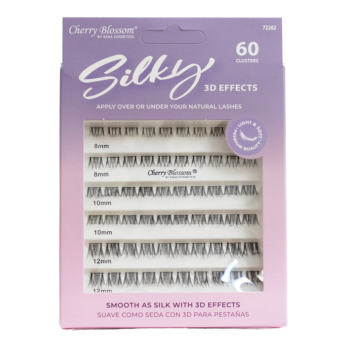 Cherry Blossom 3D Effects Silky Cluster Eyelashes 60pcs