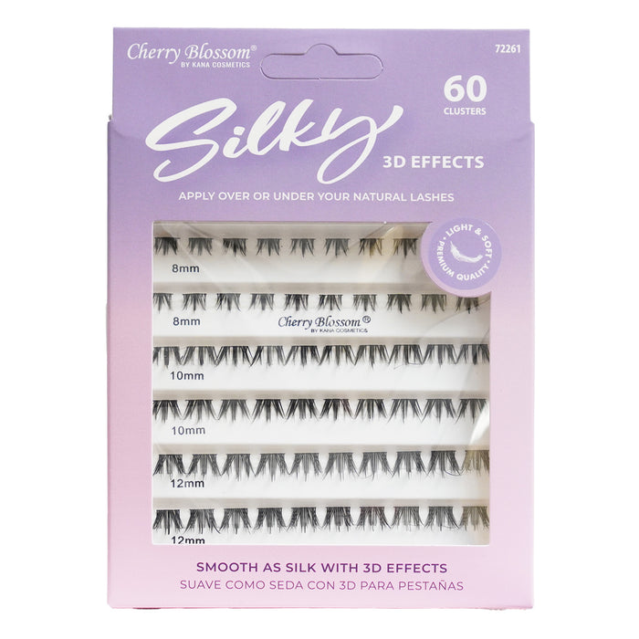 Cherry Blossom 3D Effects Silky Cluster Eyelashes 60pcs