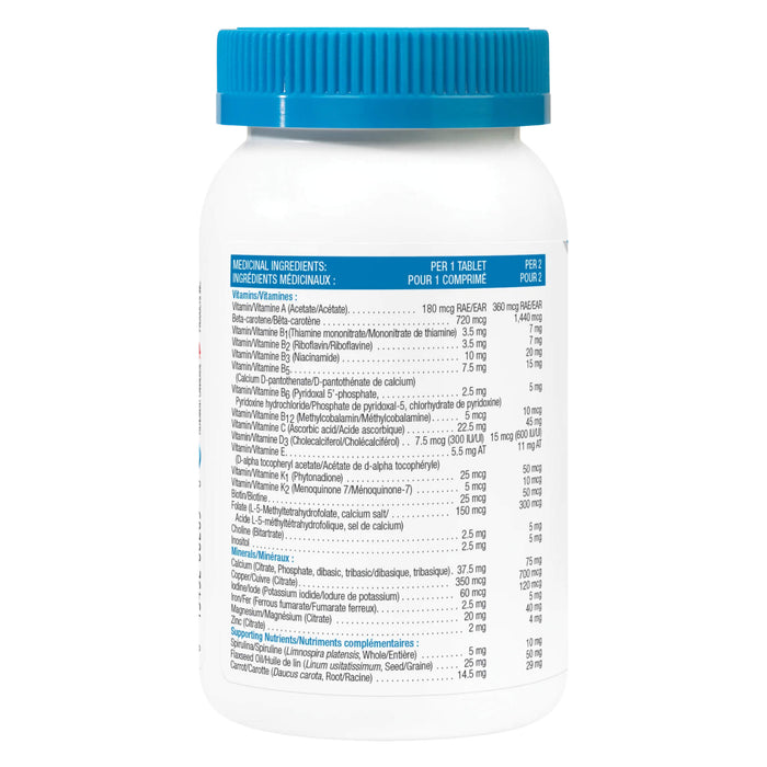 Bottle of Progressive Chewable Multivitamin for Kids Natural Orange Flavour - Back