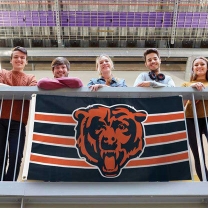 Chicago Bears 3X5 Striped Deluxe Flag