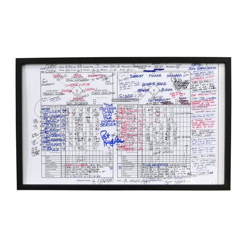 Chicago Cubs Pat Hughes 2016 World Series Game 7 Personalized Framed Scorecard
