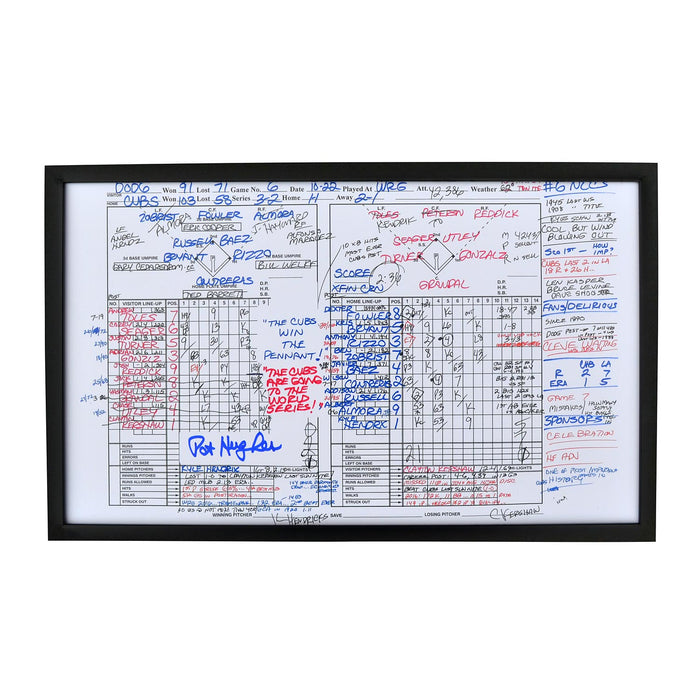 Chicago Cubs Pat Hughes Personalized 2016 NLCS Framed Scorecard