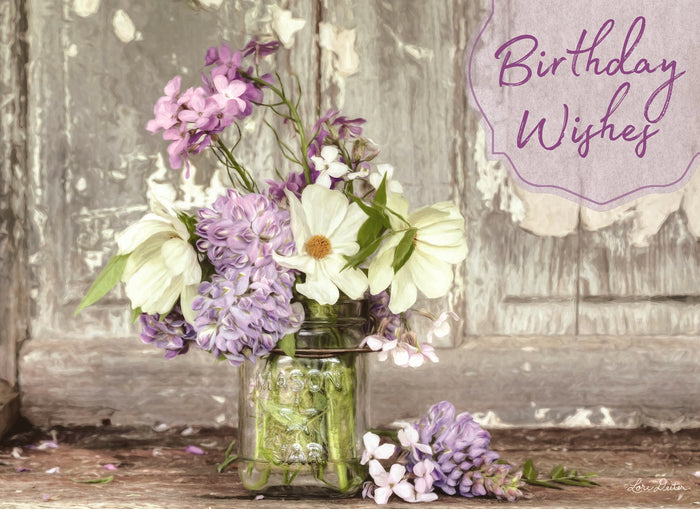 Christian Birthday Cards by Shared Blessings- Floral Celebration, Box of 12 Birthday Cards