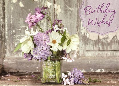 Christian Birthday Cards by Shared Blessings- Floral Celebration, Box of 12 Birthday Cards