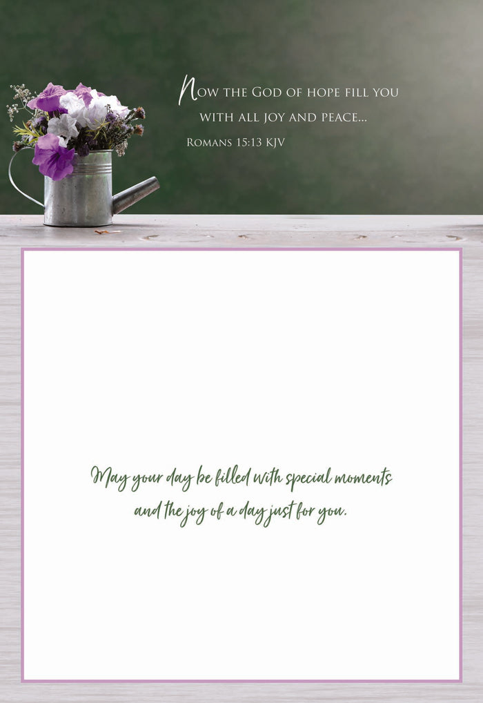 Card Design 2 Inside Message - May your day be filled with special moments and the joy of a day just fo you.