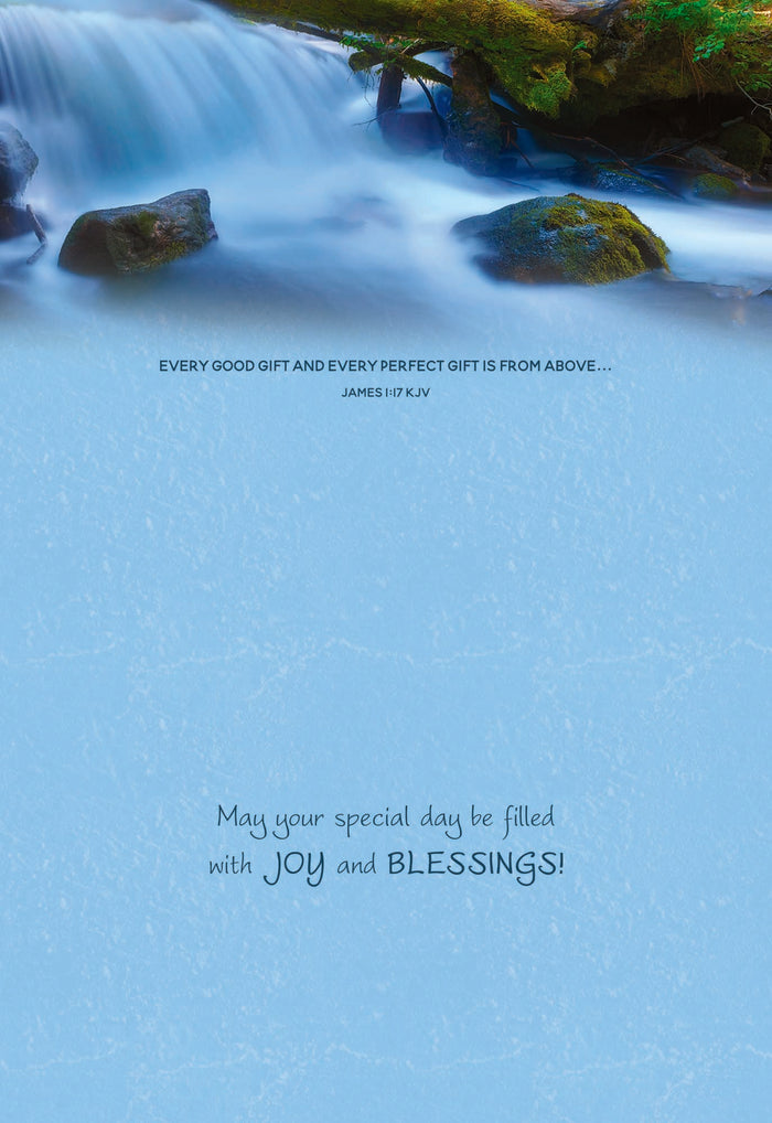 Card Design 1 Inside Scripture - Every good gift and every perfect gift is from above - James 1:17 KJV