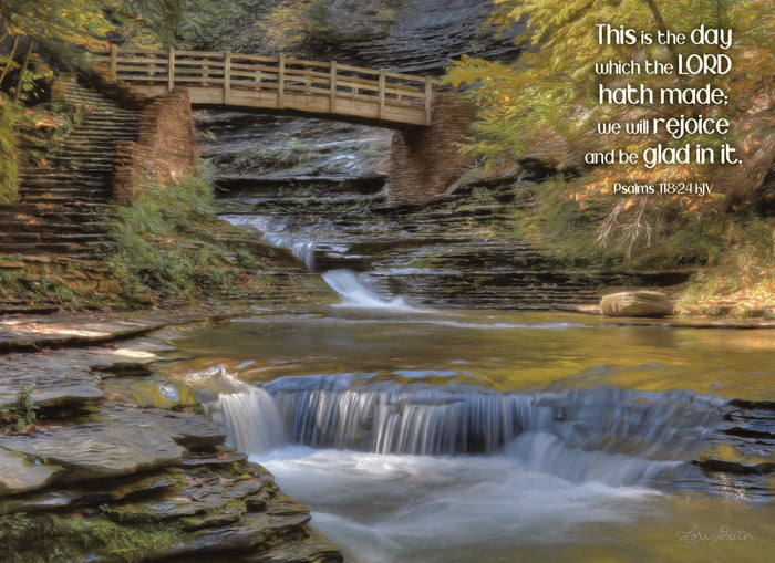 Christian Praying for You Cards by Shared Blessings - Waterfalls, 12 Cards and Envelopes